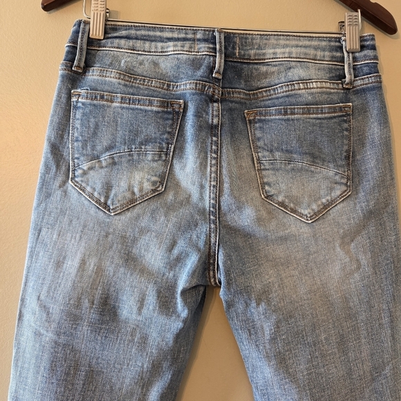 Driftwood Candace Embroidered Hem Straight Ankle High Rise Crop Jeans Size 28 - Picture 13 of 16